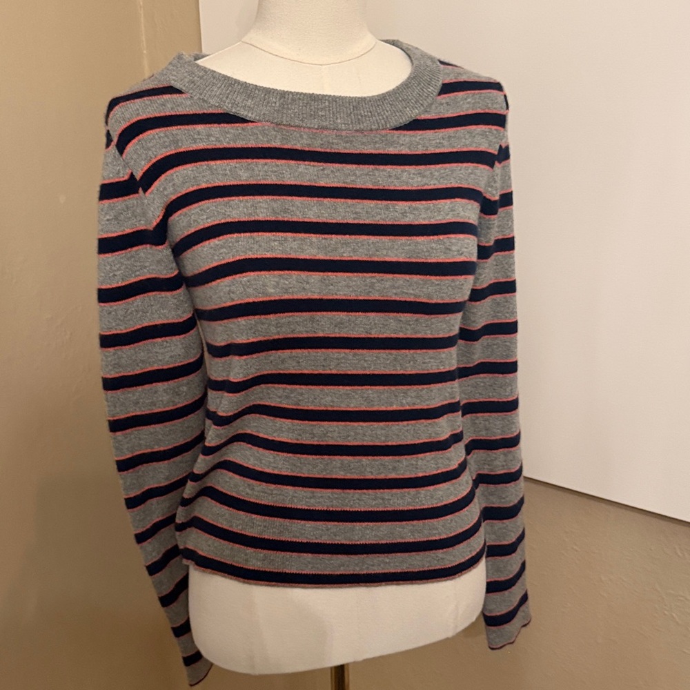 NWT Free People Malibu Striped Cashmere Crewneck Sweater XS